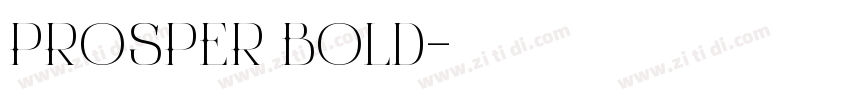 Prosper Bold字体转换